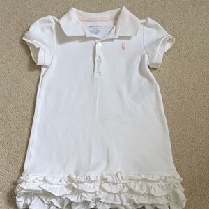 Ralph Lauren White Polo Dress with Pink Pony